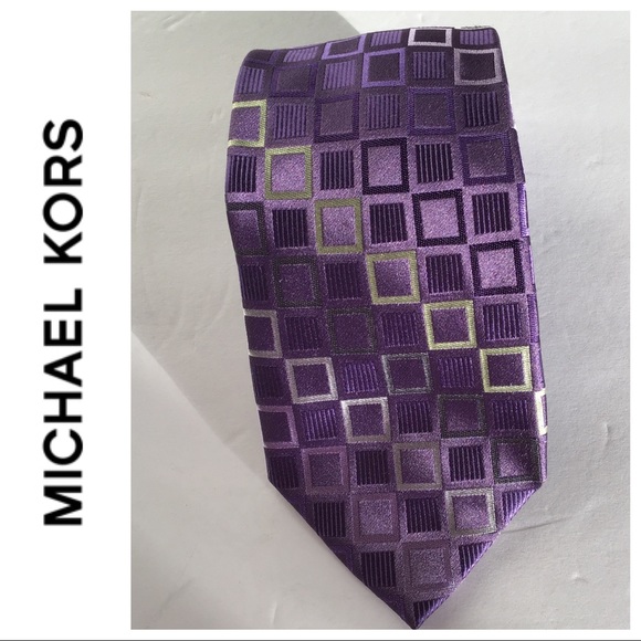MICHAEL KORS PURPLE SILK TIE